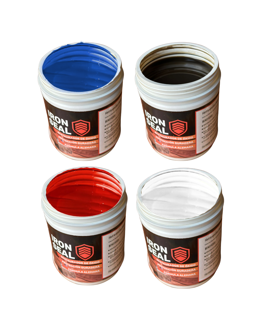 Iron Seal 1 azul 1 blanco 1 negro 1 rojo